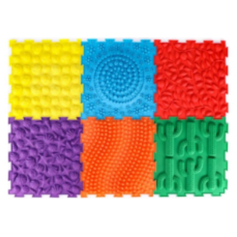 3D Locking Sensory Floor Tiles - Set of 6