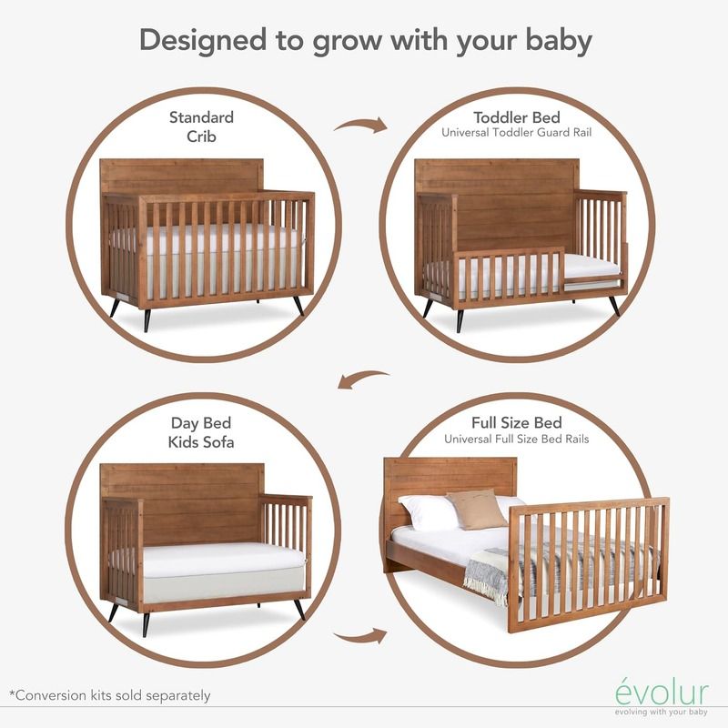 Stilnovo 4-in-1 Convertible Crib