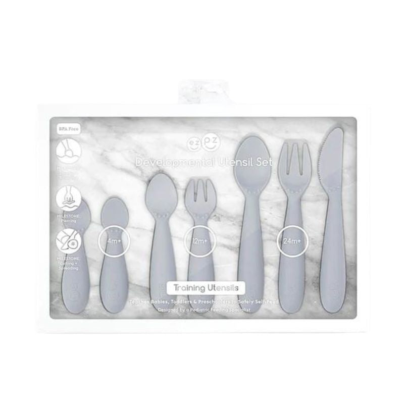 Developmental Utensil Set Pewter