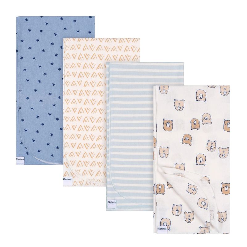Flannel Receiving Blanket - 4 Pack