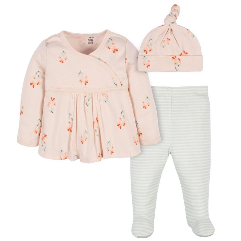 3-Piece Baby Comfy Stretch Set Wildflower Stripe