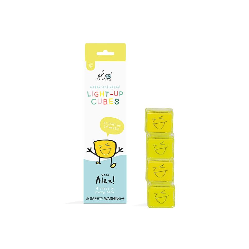 Glo Pals Light-Up Cubes - 4 pack Alex-Yellow