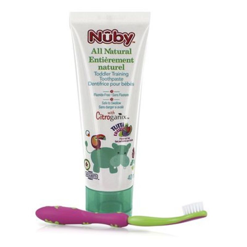 Toothpaste with Toddler Training Toothbrush