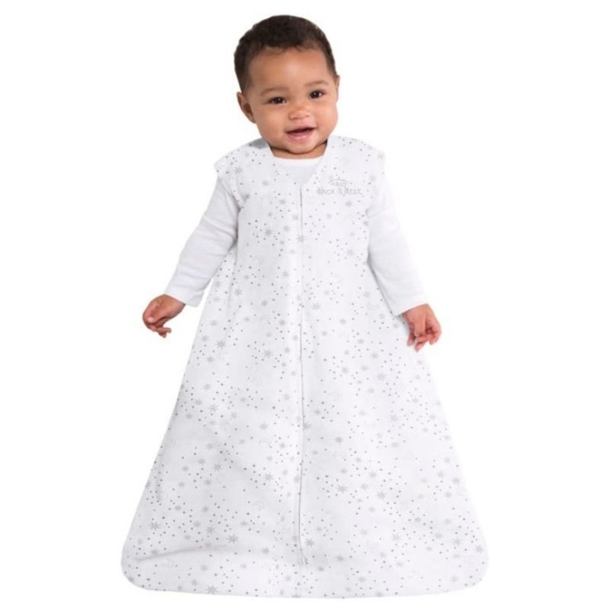 Cotton 0.5 Tog Wearable Blanket Midnight Moons Grey