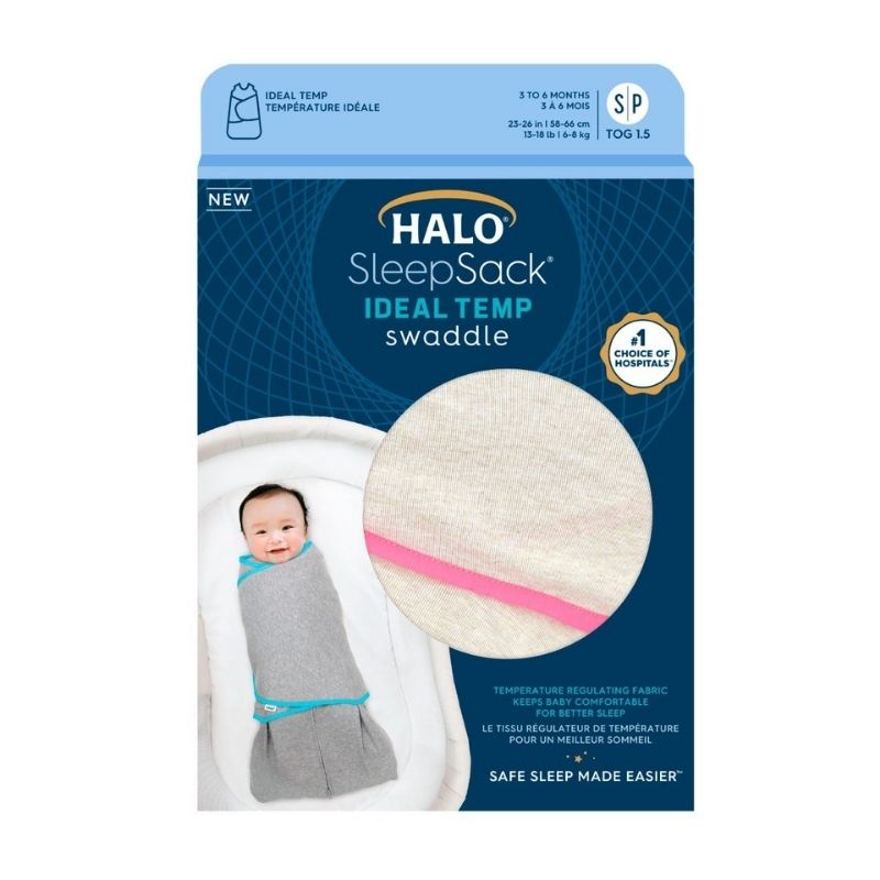 Temperature Regulating Sleepsack Swaddle Oatmeal Pink