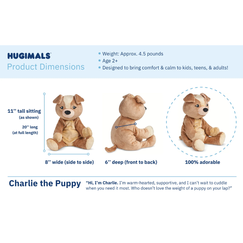 Hugimals Weighted Animal Charlie The Puppy