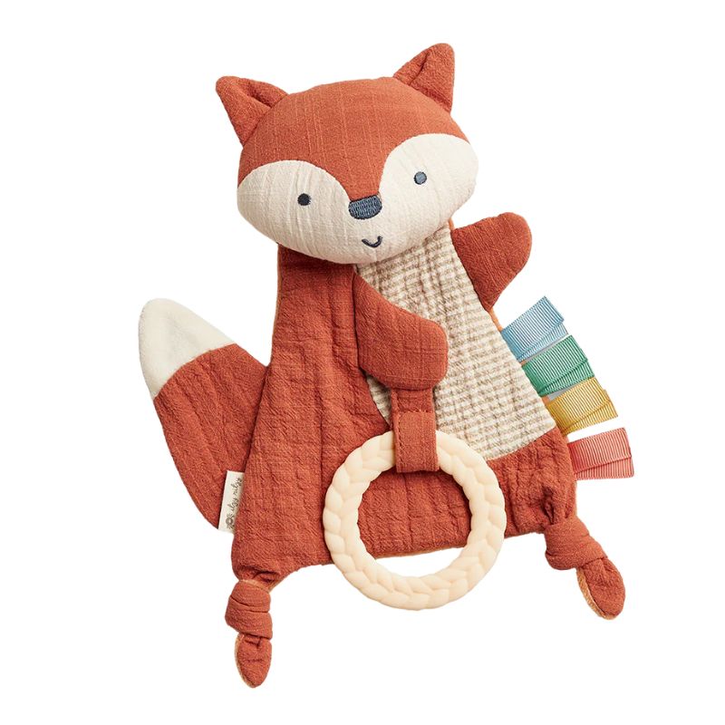 Bitzy Crinkle Sensory Crinkle Toy with Teether