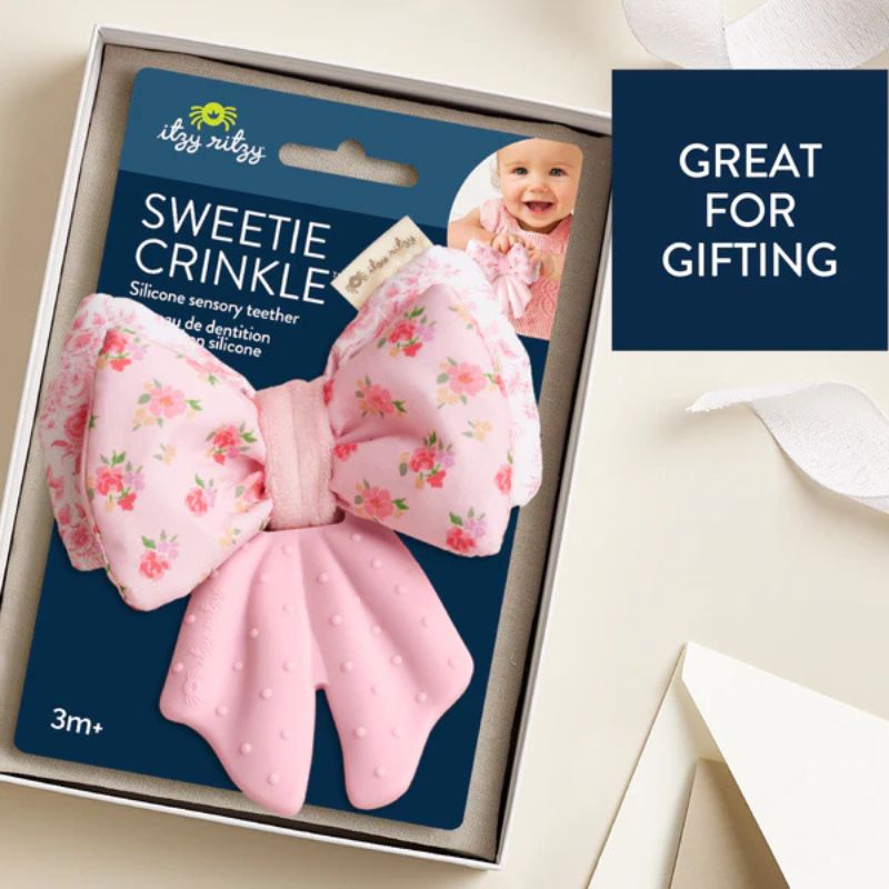 Sweetie Crinkle Sensory Bow Teether