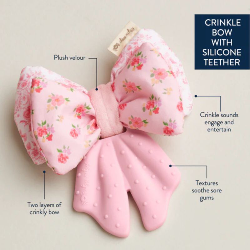 Sweetie Crinkle Sensory Bow Teether