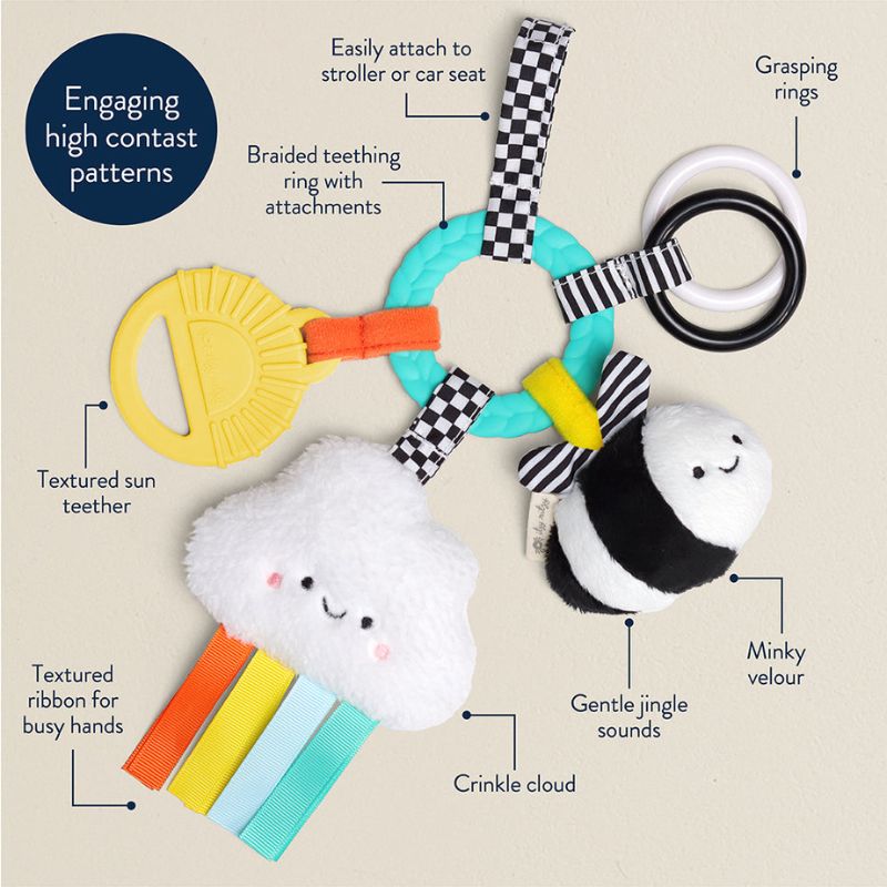 Bitzy Busy Ring Teething Activity Toy