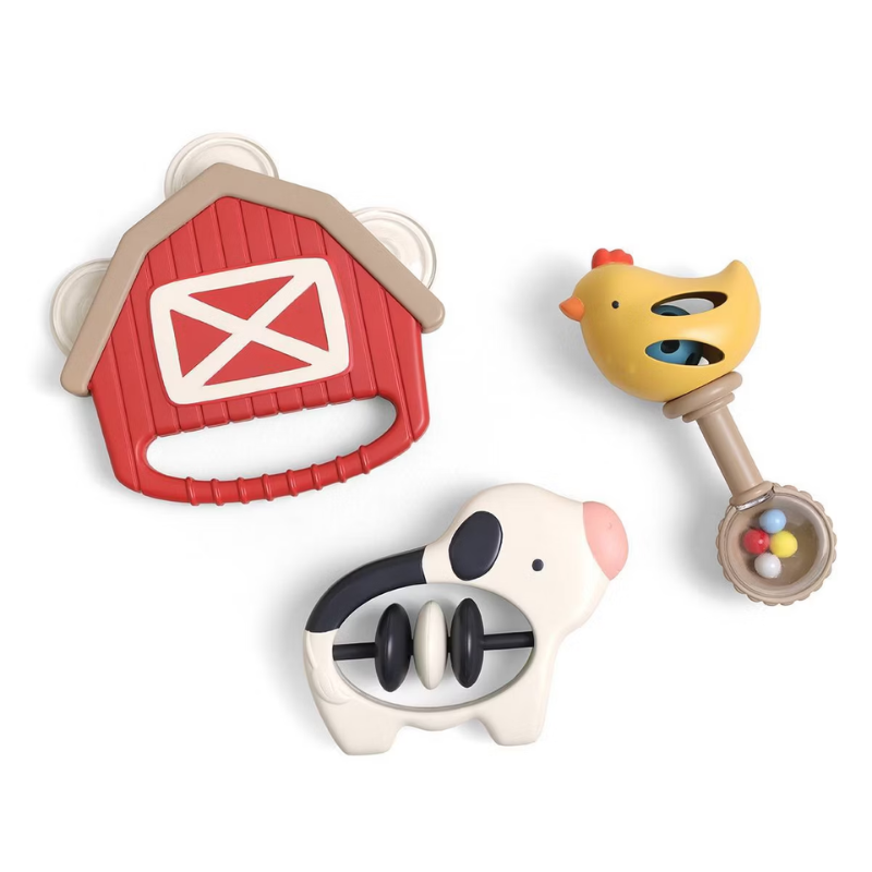Jamboree Rhythm and Rattles Gift Set Farm - 3pc