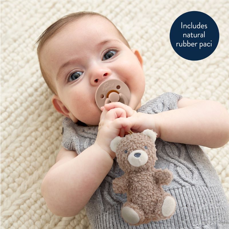 Bitzy Pal Natural Rubber Pacifier & Lovey