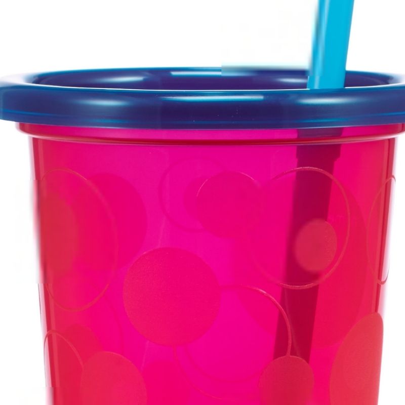 Take and Toss 10 oz Spill Proof Straw Cups - 4 Pack