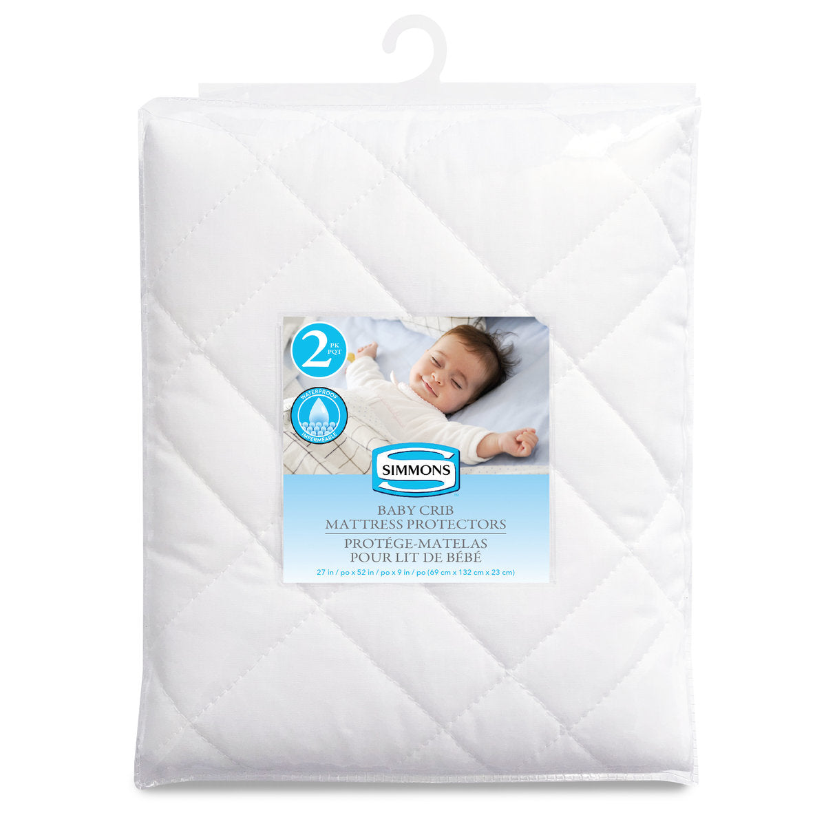 2 Pack Microfiber Crib Mattress Protectors