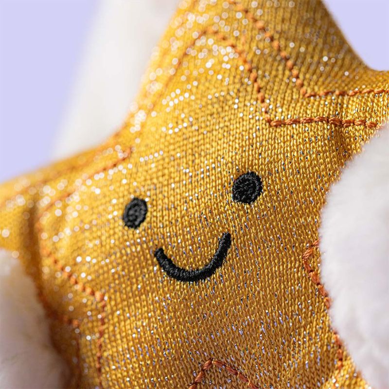 Cream Bunny with Star Plush Toy