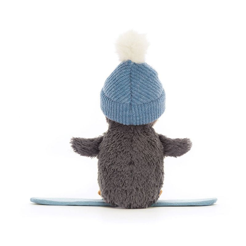 Peanut Penguin Snowboarding Plush Toy