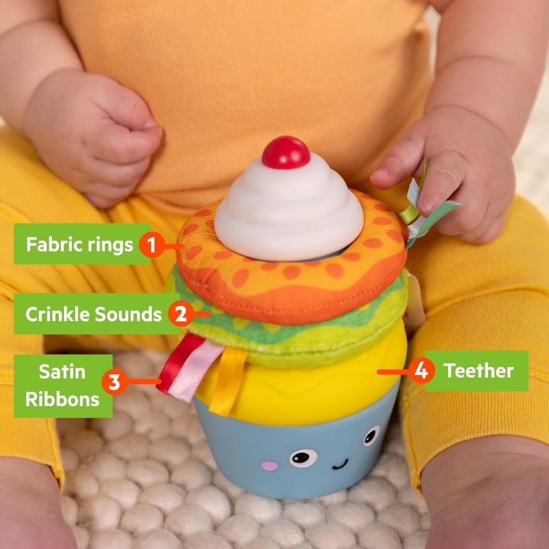 Cupcake Tower Stacking Toy with Teether