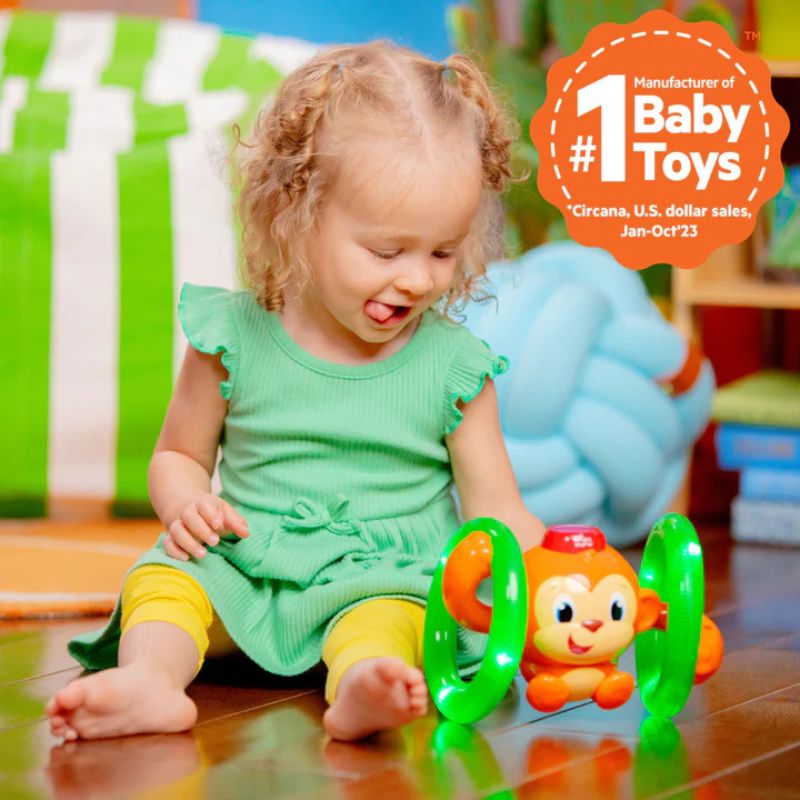 Roll & Glow Monkey Toy with Lights and Melodies