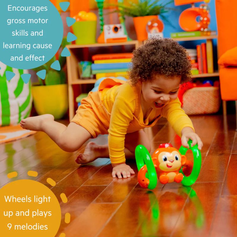 Roll & Glow Monkey Toy with Lights and Melodies
