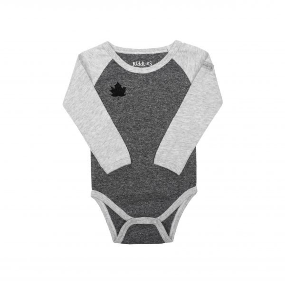 Organic Raglan Long Sleeve Onesie Graph Black