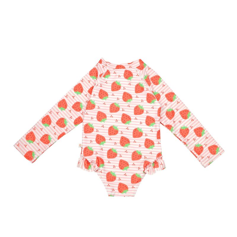 Rash Guard One Piece Ruffled Swimsuit