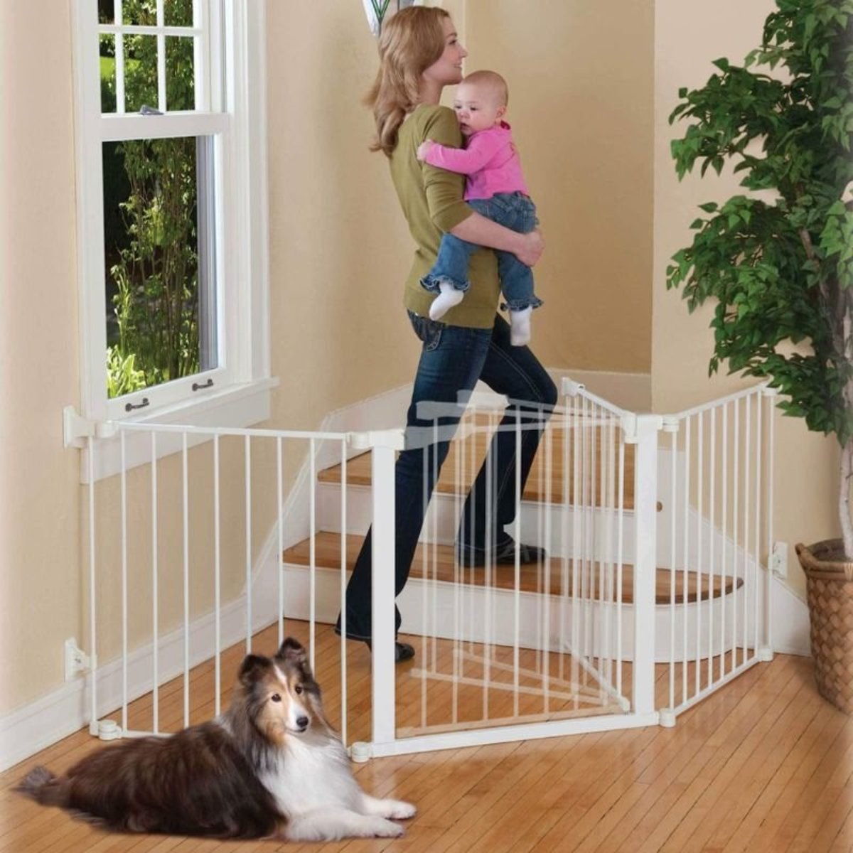 Custom Fit Auto Close Configure Gate - 30" Door White