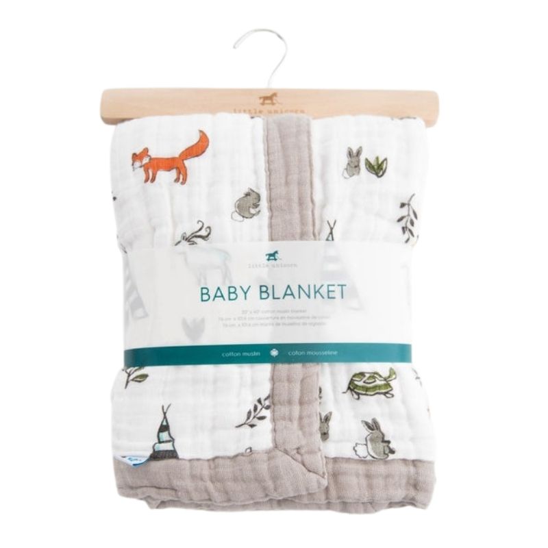 Cotton Muslin Baby Quilt Forest