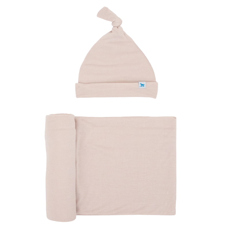Stretch Knit Swaddle & Hat Set
