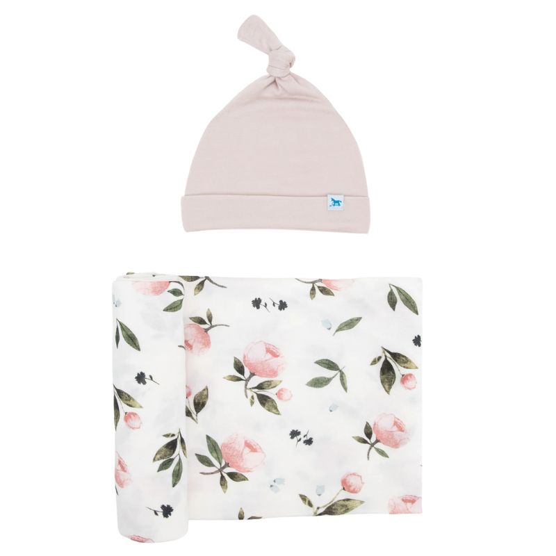 Stretch Knit Swaddle & Hat Set