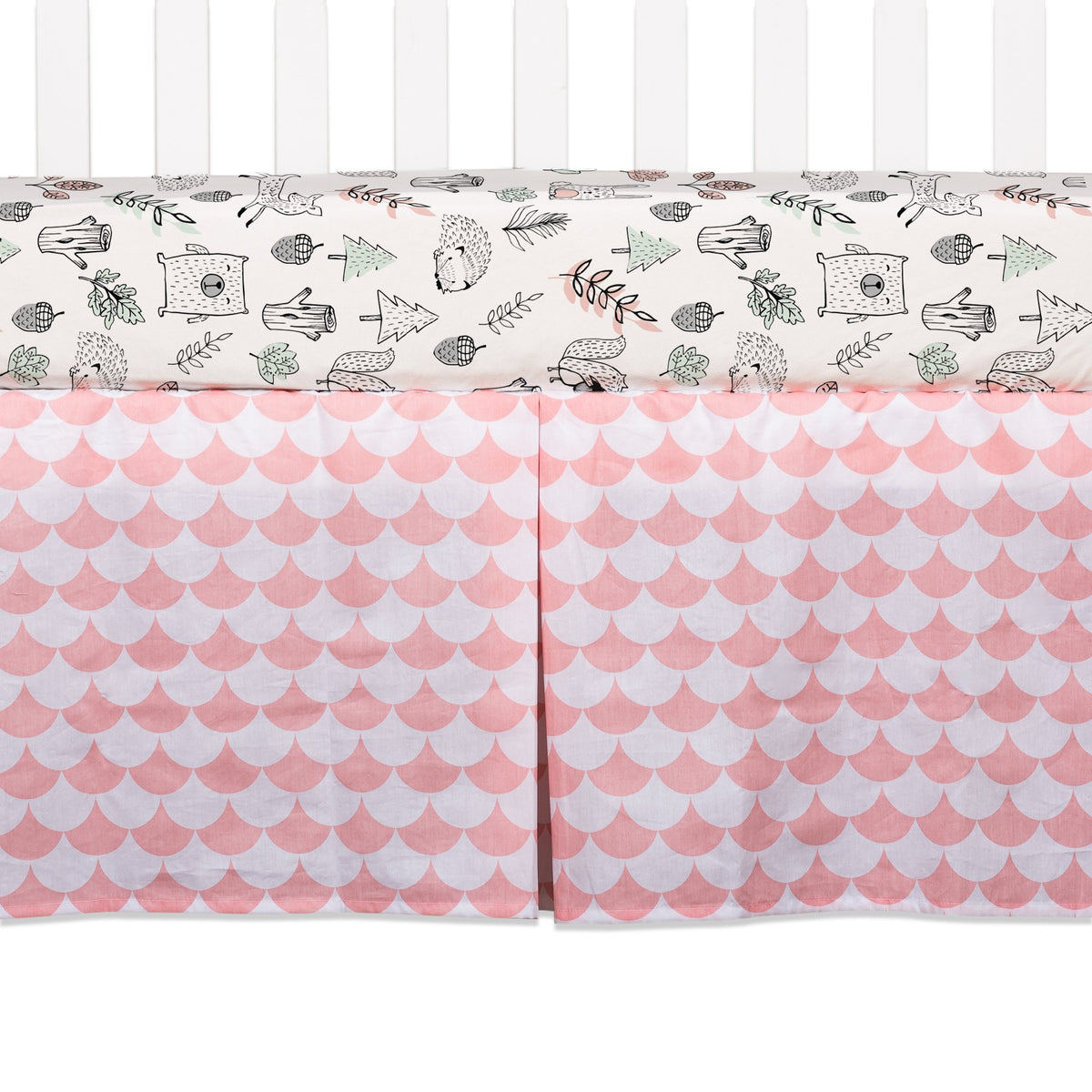 Bed Skirt  Pink Scallop