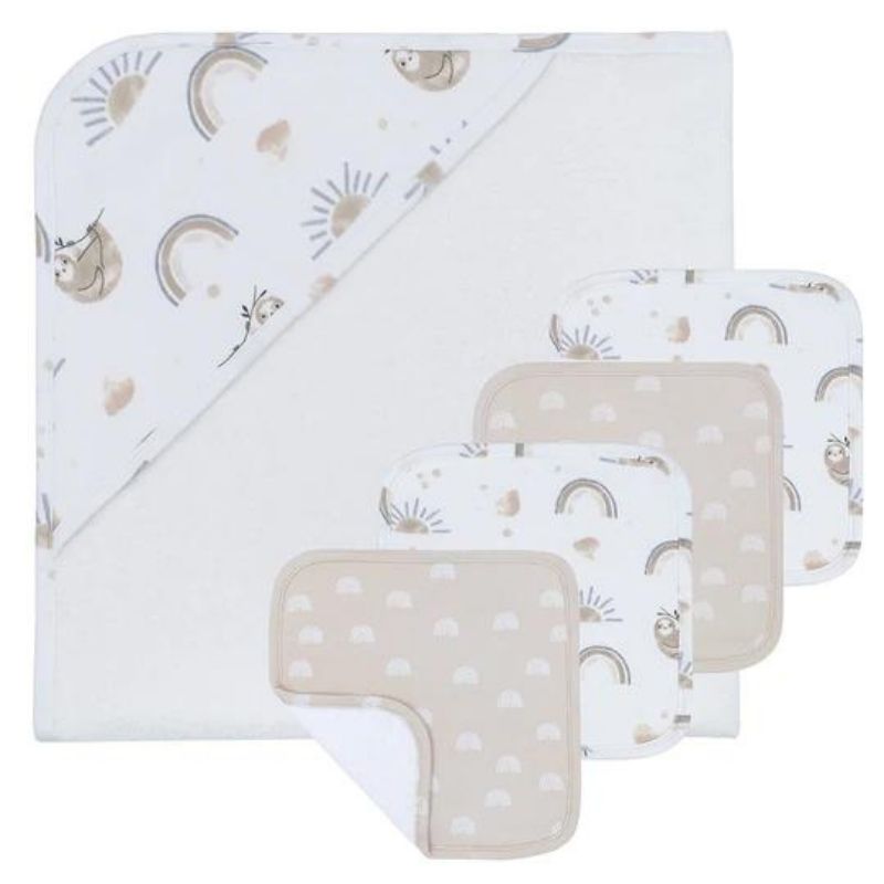 5-Piece Bath Gift Set Rainbow Sloth