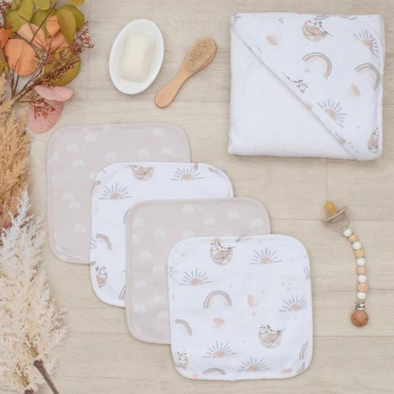5-Piece Bath Gift Set Rainbow Sloth
