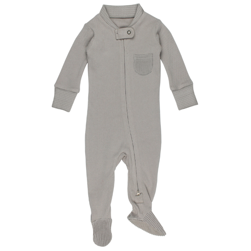 Organic Pique 2-Way Zipper Footie