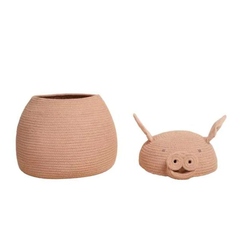 Decorative Animal Baskets Peggy The Pig