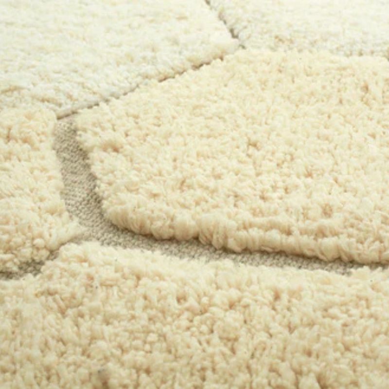 Round Honeycomb Washable Rug