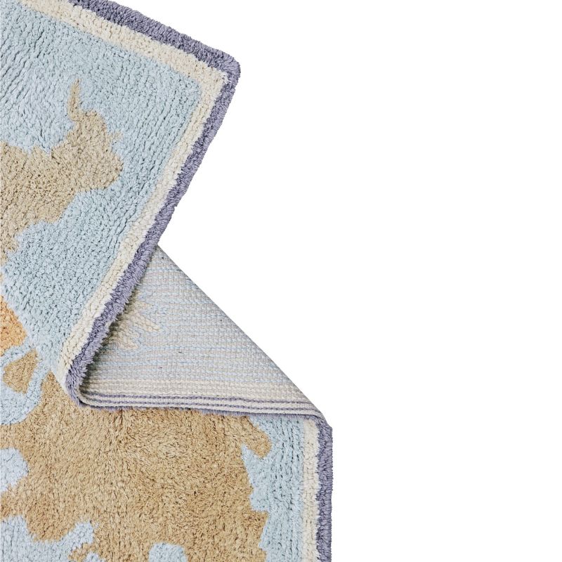 Mini World Map Washable Rug