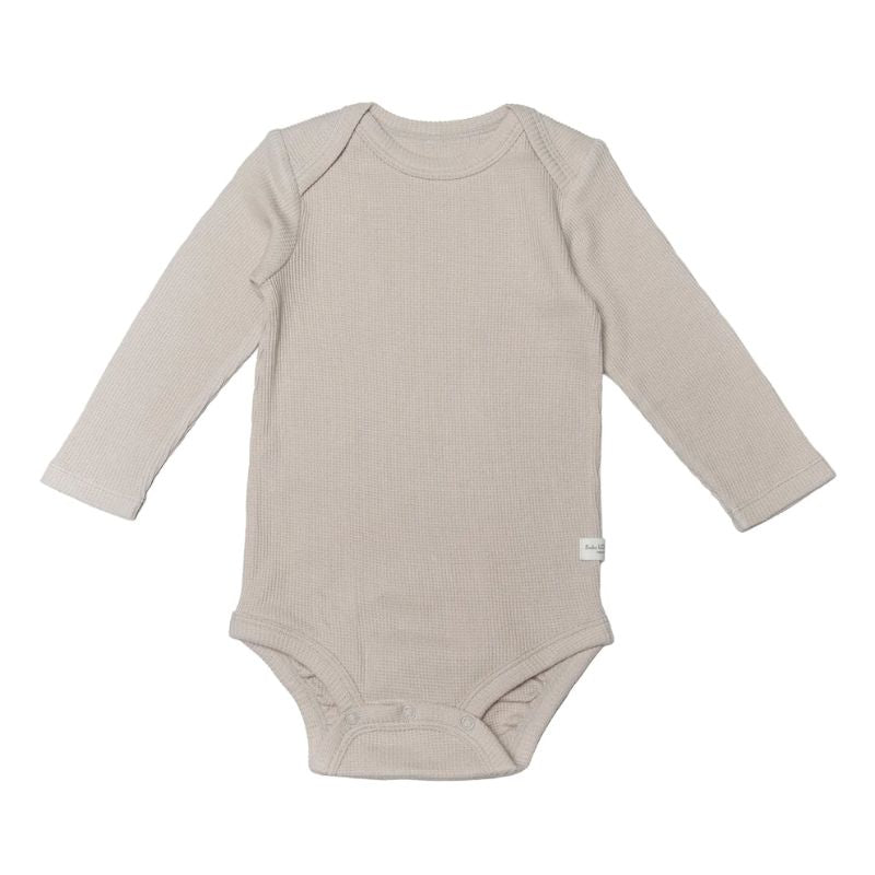 Waffle Long Sleeve Bodysuits Silver Birch