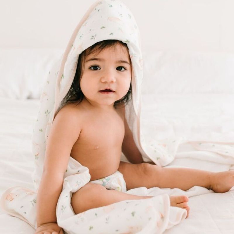 Hooded Towel + Wash Cloth Sets Bunny Meadow