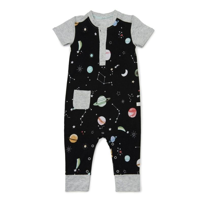 Short Sleeve Romper Space