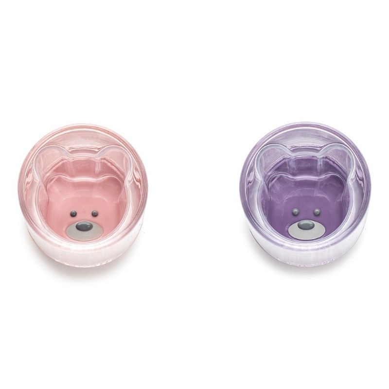 Double-Walled Bear Cup Purple/Pink