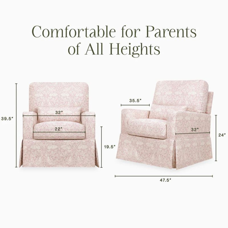 Crawford Pillowback Comfort Swivel Glider