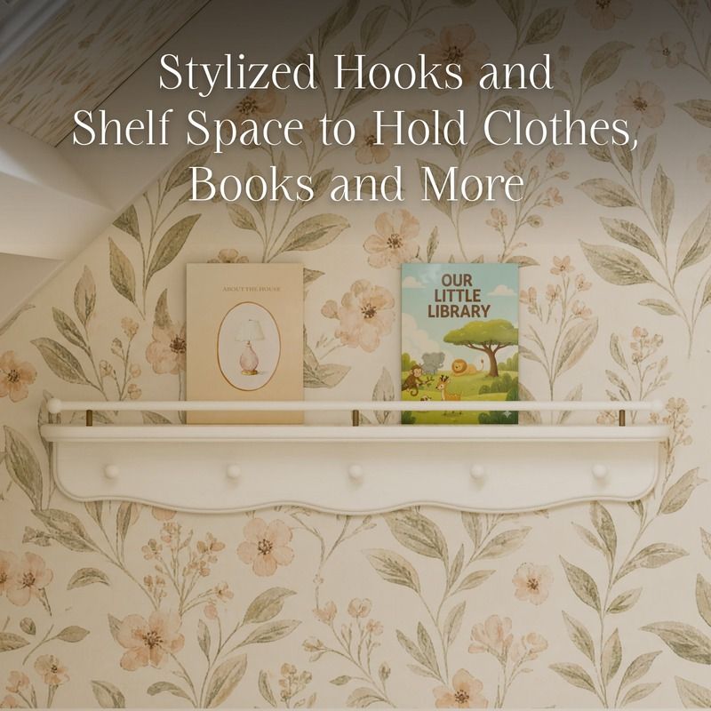 Liberty 31" Wall Shelf with Hooks