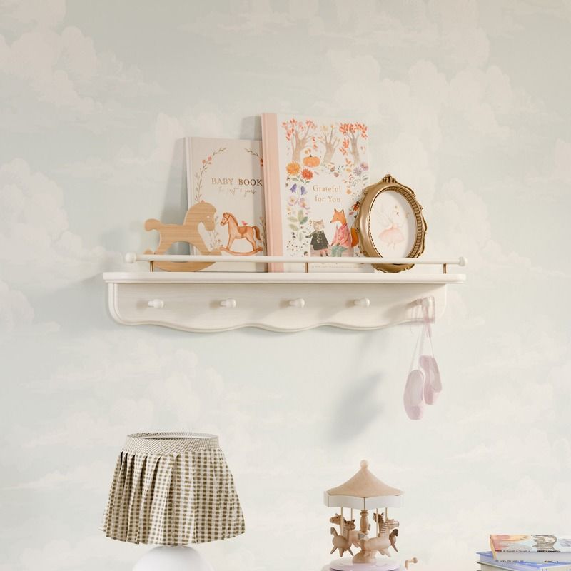 Liberty 31" Wall Shelf with Hooks