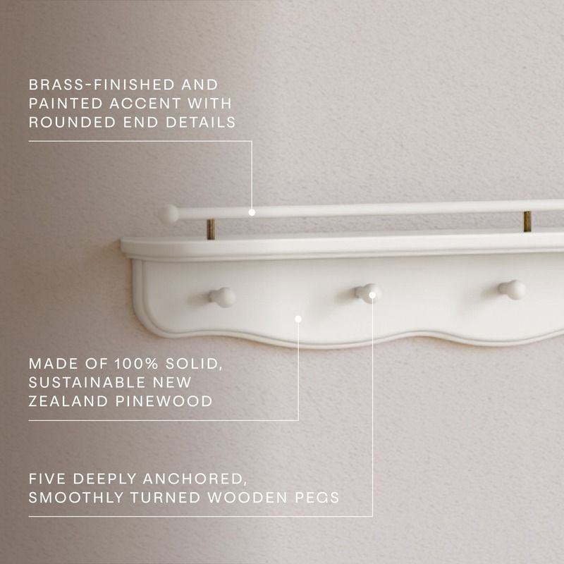 Liberty 31" Wall Shelf with Hooks