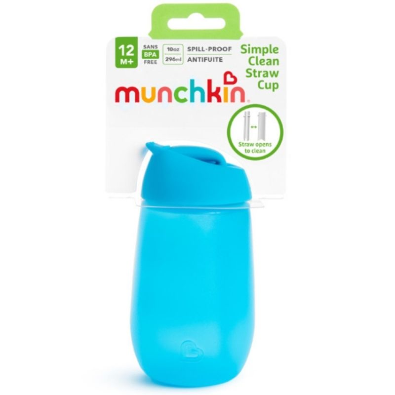 Simple Clean Straw Cup 10oz Blue