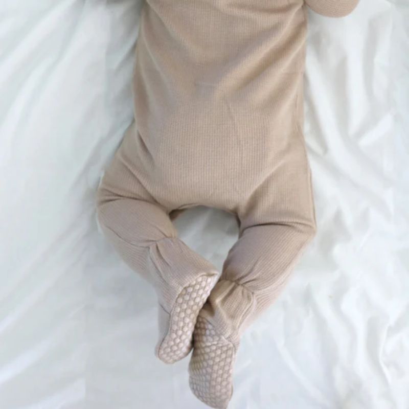 Bamboo Footed Sleepsuit Taupe