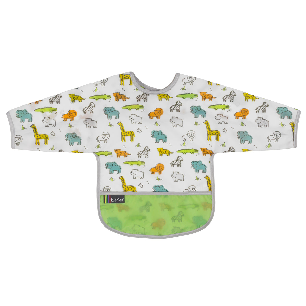 Clean Bib with Sleeves- 2-4 Yr safari