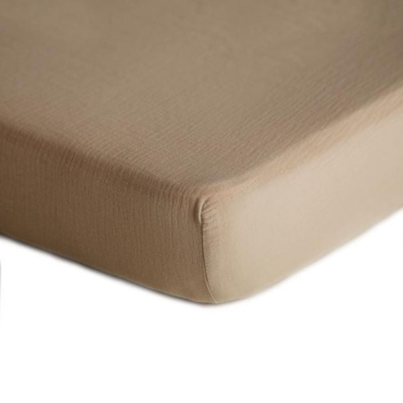 Extra Soft Muslin Crib Sheet Natural