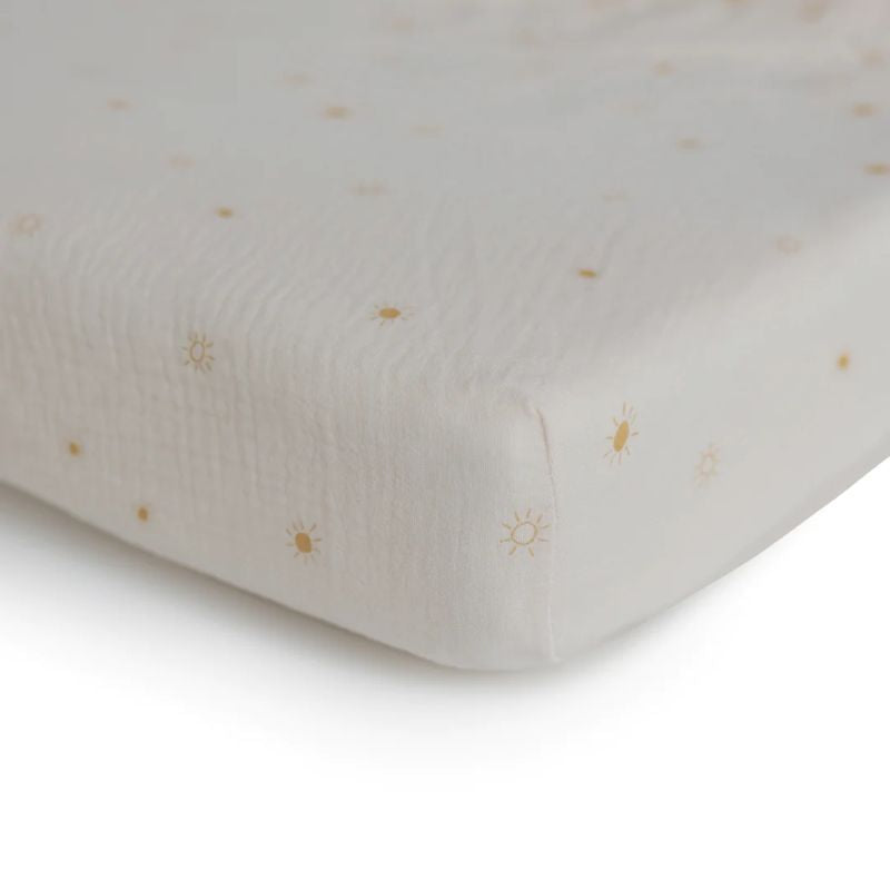 Mini Muslin Crib Sheet Sun