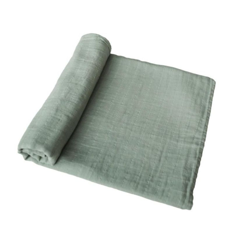 Muslin Swaddle Blanket Sage